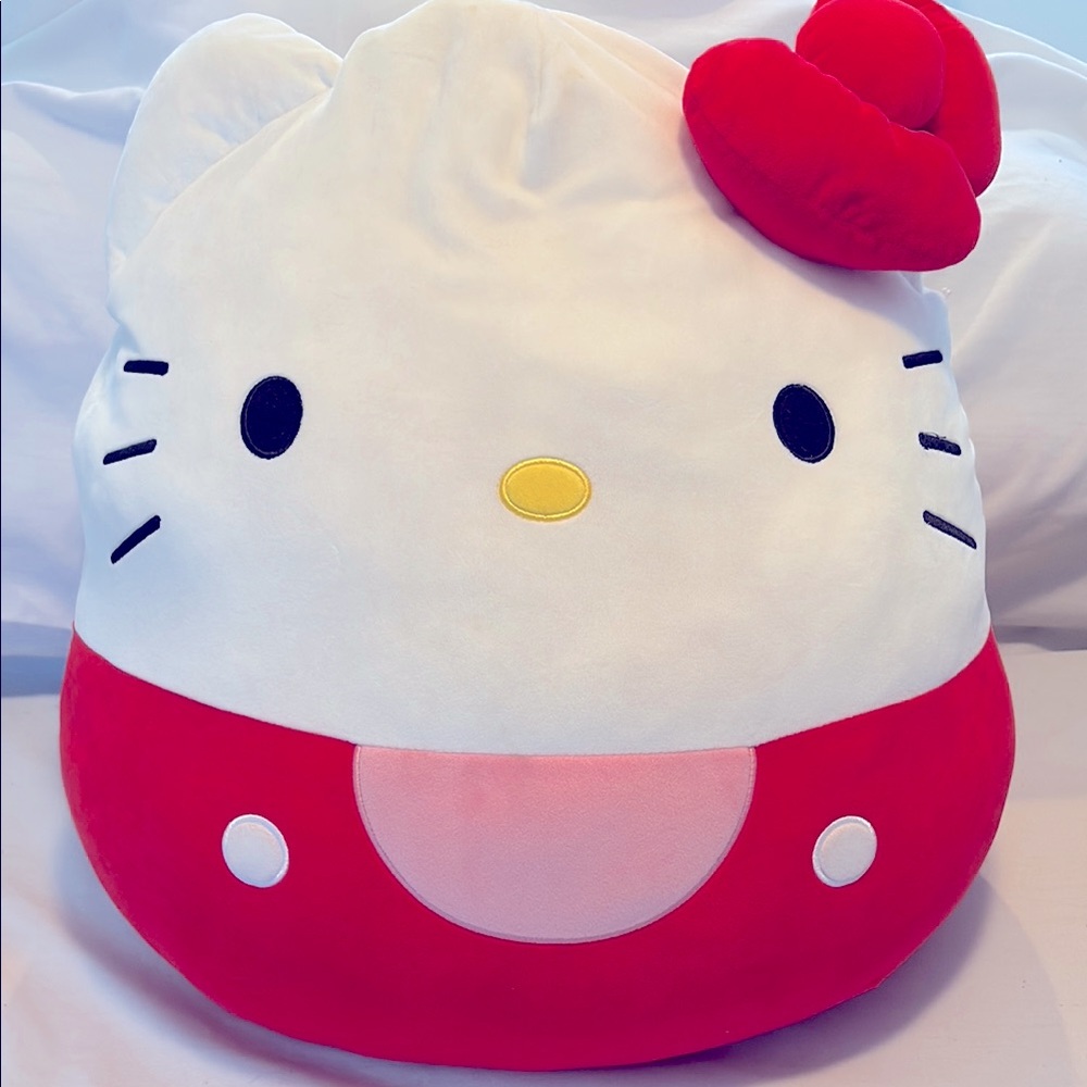 Hello Kitty jumbo Red/ White Plush.  Classic Bow.